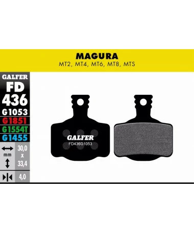 Pastillas GALFER FD436 Magura MT2, MT4, MT6, MT8 1 Pastillas GALFER FD436 Magura MT2, MT4, MT6, MT8